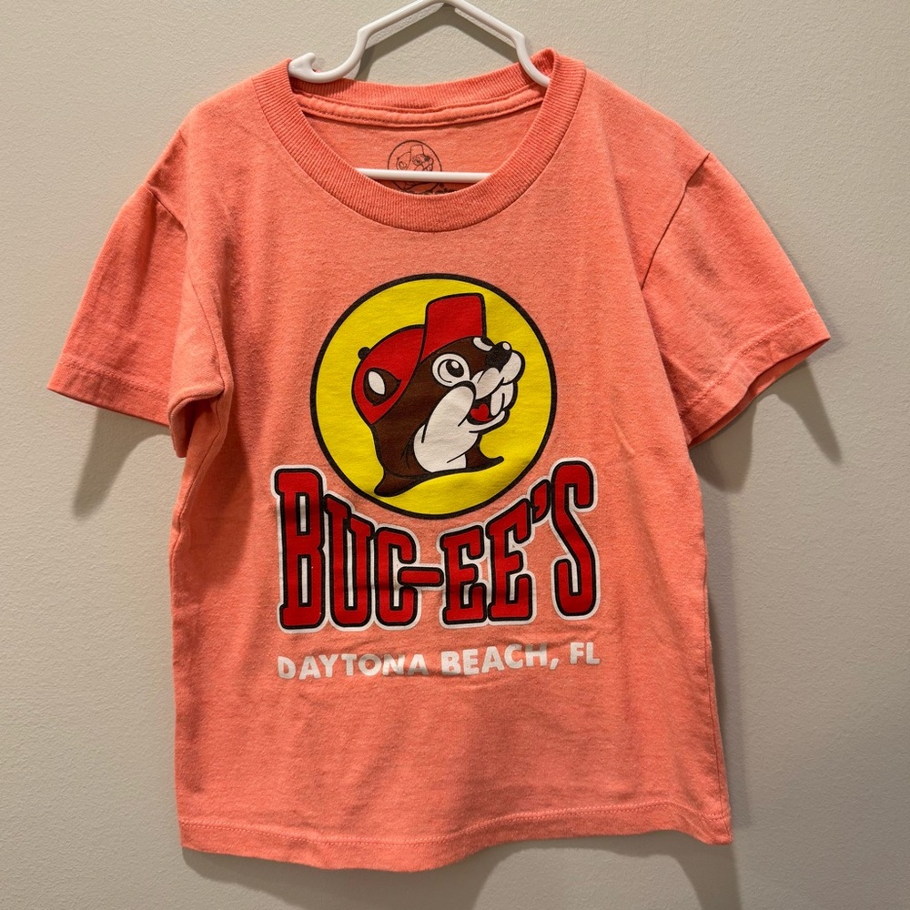 Kids Buc-ee’s Neon Coral T-Shirt